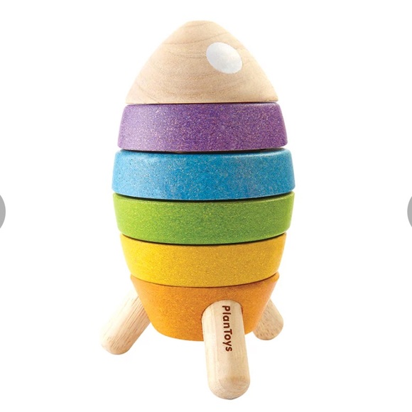Plan Toys Other - Plan Toys Wooden Stacking Rocket Multi